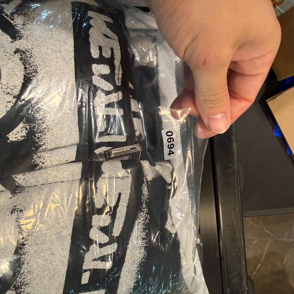 Y2K Metal Mulisha Zip Up Hoodie Black White AOP Skulls Jesse Pinkman Large - Picture 7 of 7